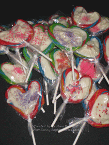 Heart Candy Cane Lollipops