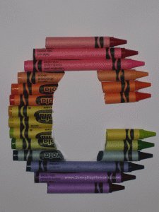 A Crayola Rainbow of Colors - the Crayon Monogram Letter C