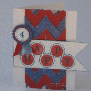 Token Alphabet Happy 4th Card