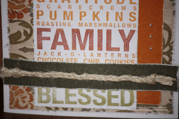 Closeup of Poster Tidings Card