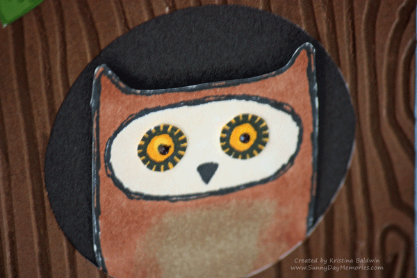 Closeup What a Hoot Tree Card