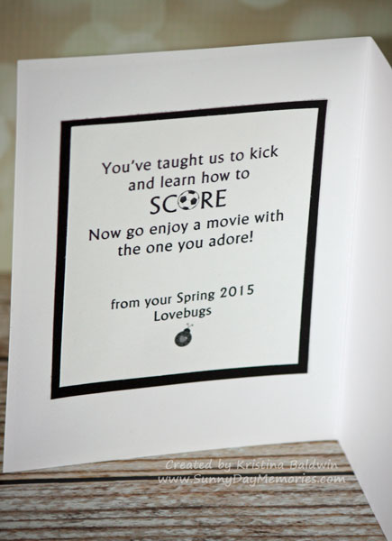 Inside Soccer Coach Appreciation Card