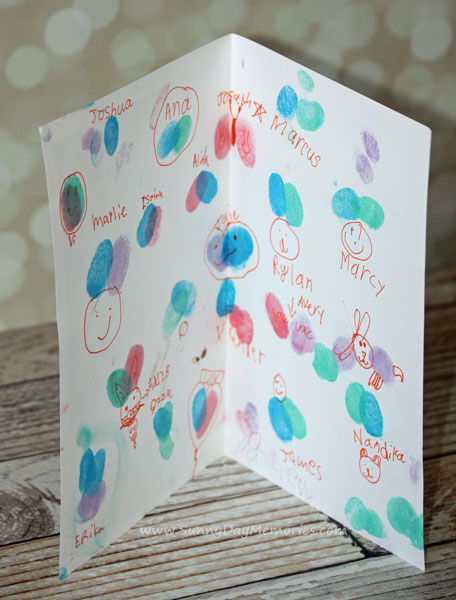 Inside Additional Teacher Appreciation Thumbprint Card