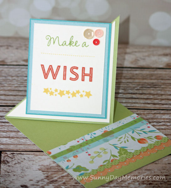 Folded Blossom Make a Wish Card