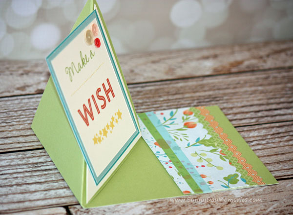 Side View Blossom Make a Wish Card