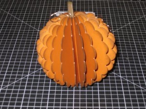 a completed scalloped pumpkin
