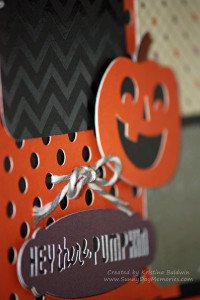 Side view of Cricut Artistry Halloween Card