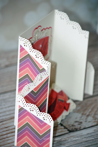 Side View Sangria Trifold Card