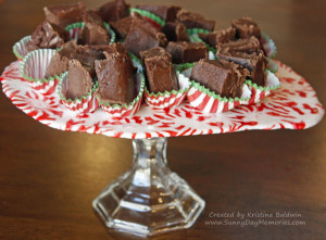 Peppermint Platter with Fudge