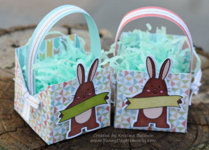 Top View Spring Critters Easter Baskets