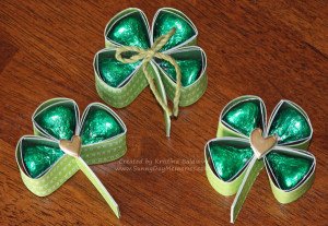 Top view Hershey Kiss Shamrocks