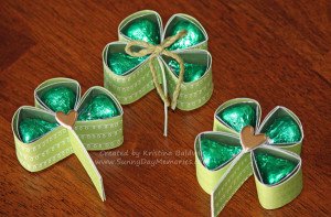 Hershey Kiss Shamrocks side view