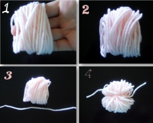 How to Yarn Pom Pom Diagram