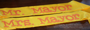 Dr. Seuss Mr. and Mrs. Mayor Sashes