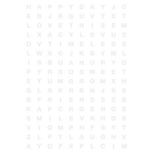 Word Search Embossing Folder