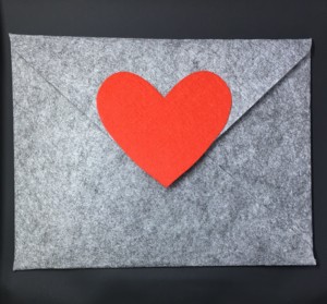 Grey Felt Envelope