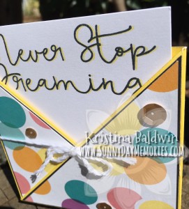 Closeup Never Stop Dreaming Card