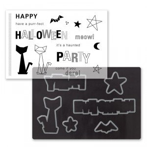 Cats & Bats Cardmaking Stamp Set + dies