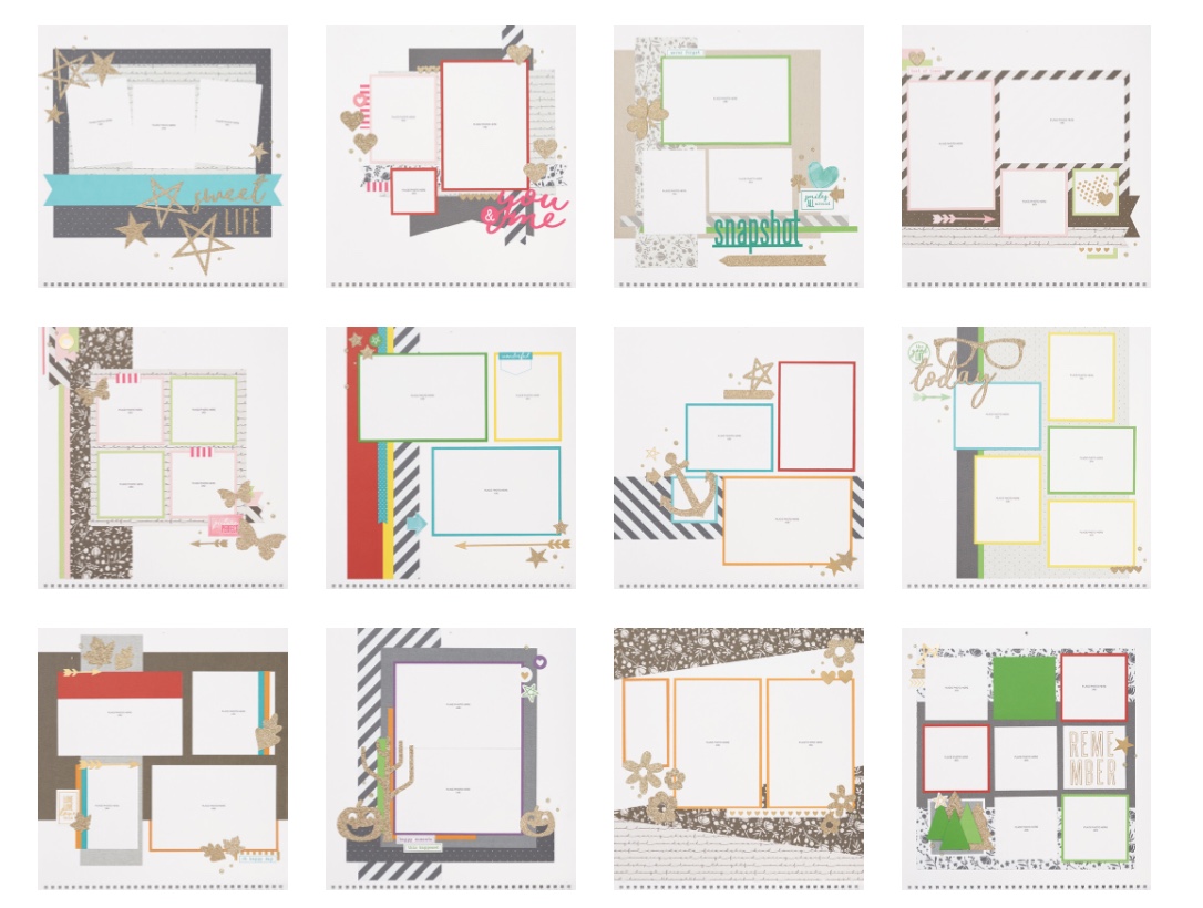 Layouts for CTMH's Through the Year Calendar Kit