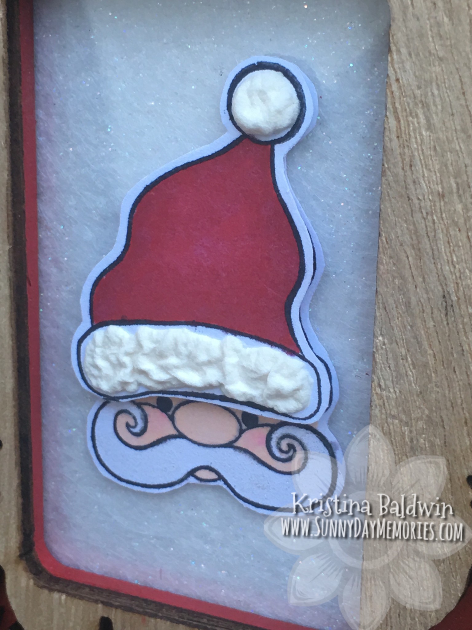 Closeup Santa Frame Ornament