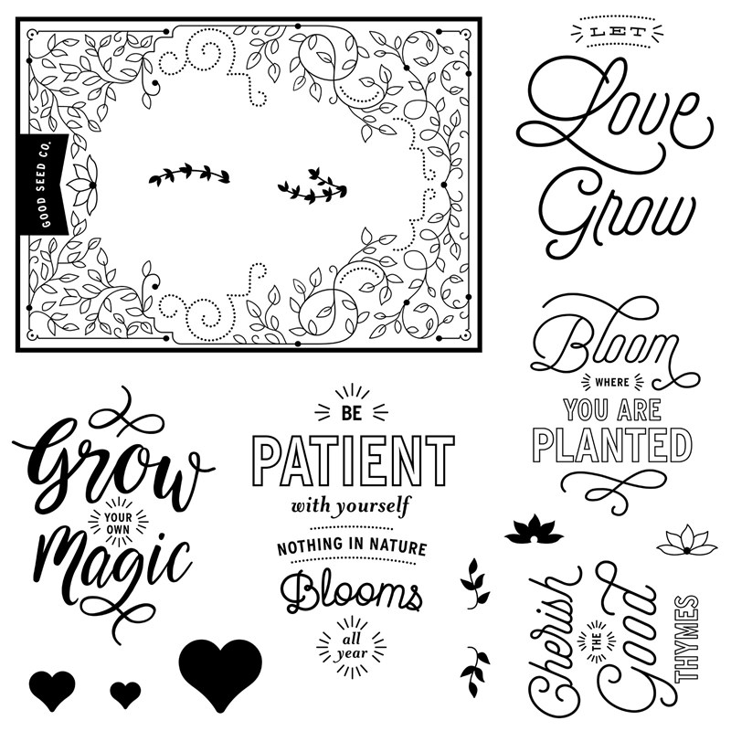 January Stamp of the Month Bloom & Grow