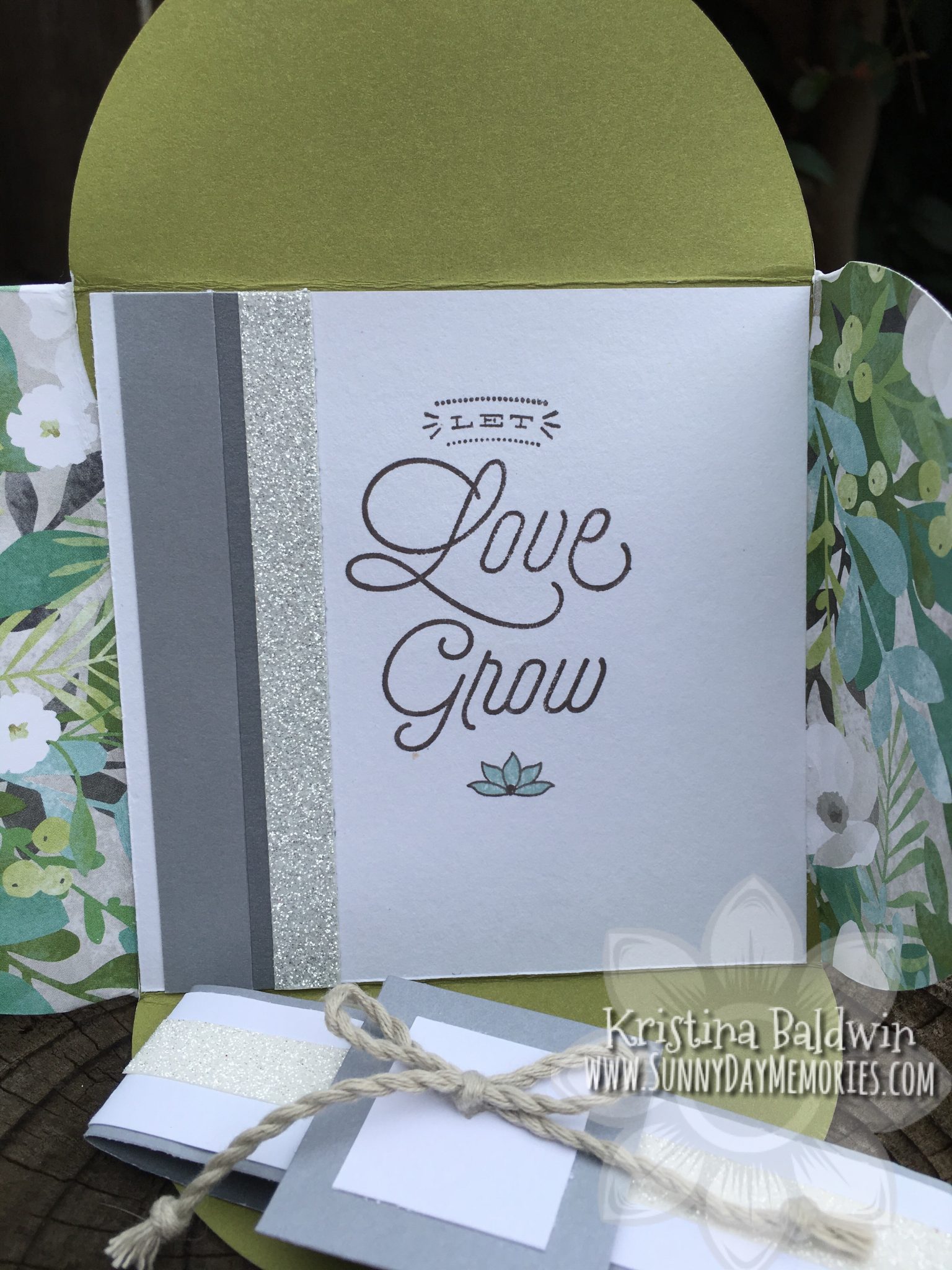 Open Let Love Grow Petal Fold Card