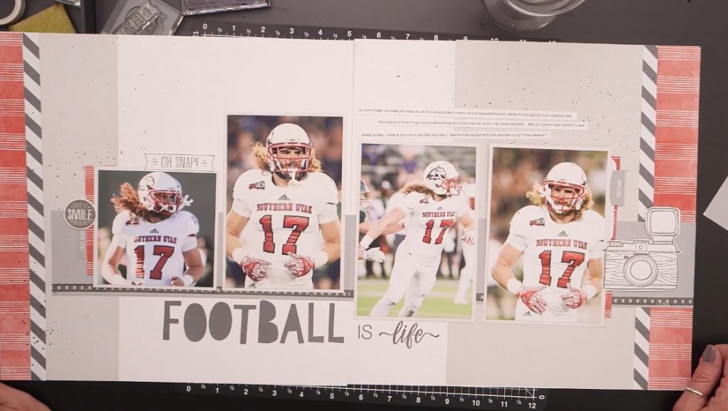 CTMH Football Scrapbook Layout