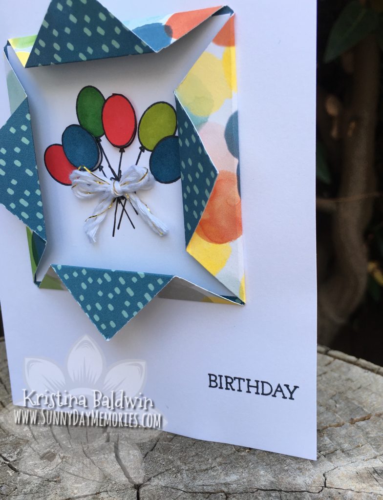 Side View Origami Birthday Card