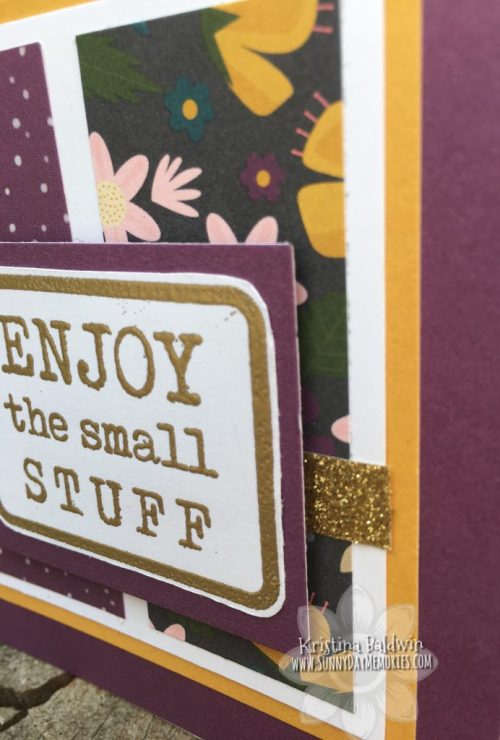 Close-up of August SOTM Small Stuff Card