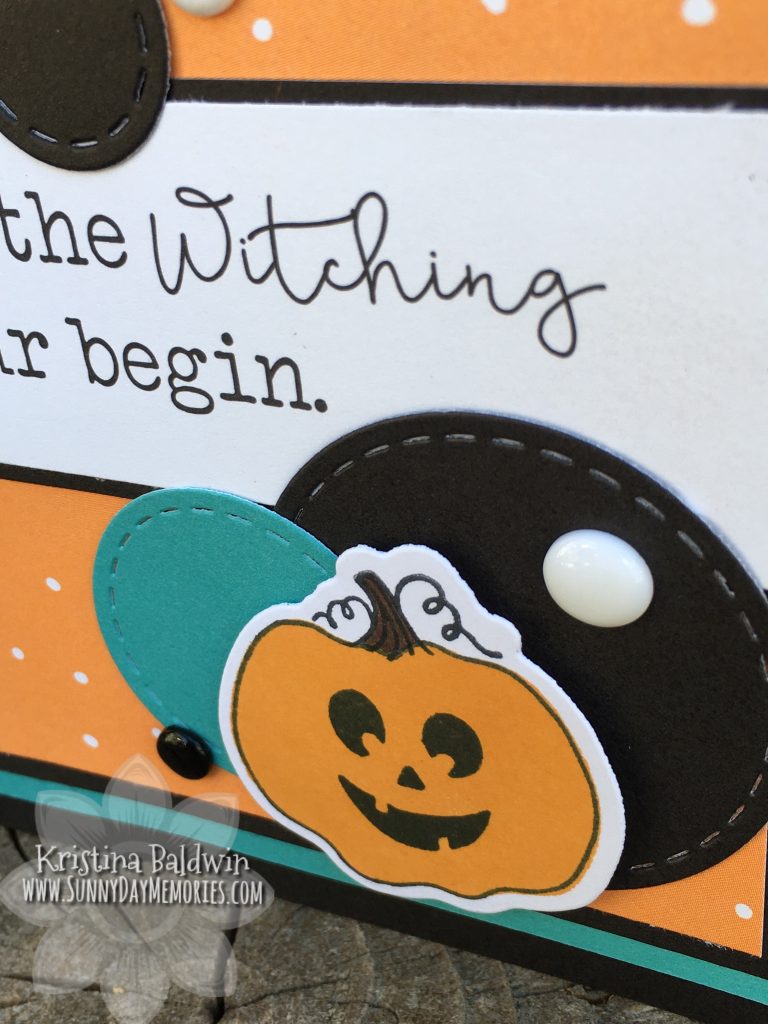 Closeup of Witching Hour Halloween Card