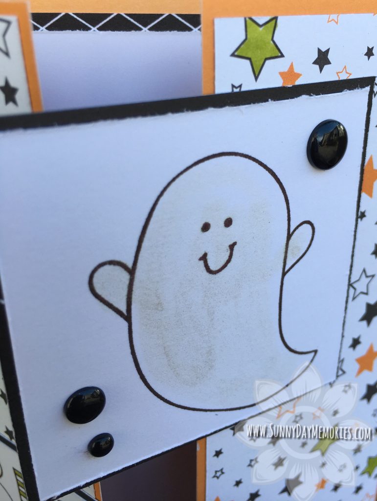 Beware Halloween Ghost Card Closeup