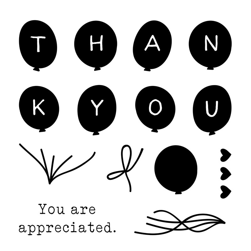 Thank You Balloons Stamp Set