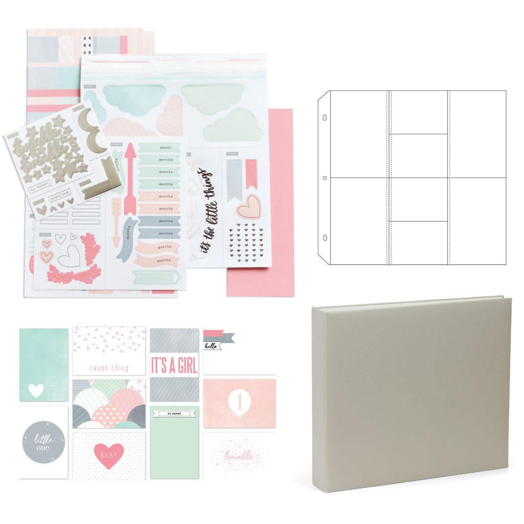 Baby Girl Scrapbook Album Bundle