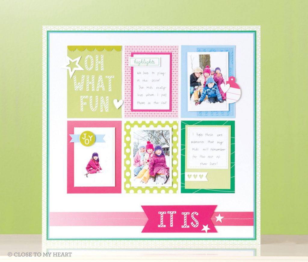 Candy Cane Alphabet Scrapbook Layout