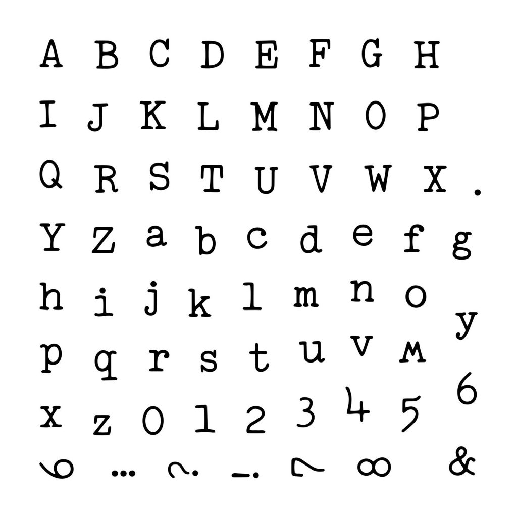 CTMH Modern Typewriter Alphabet