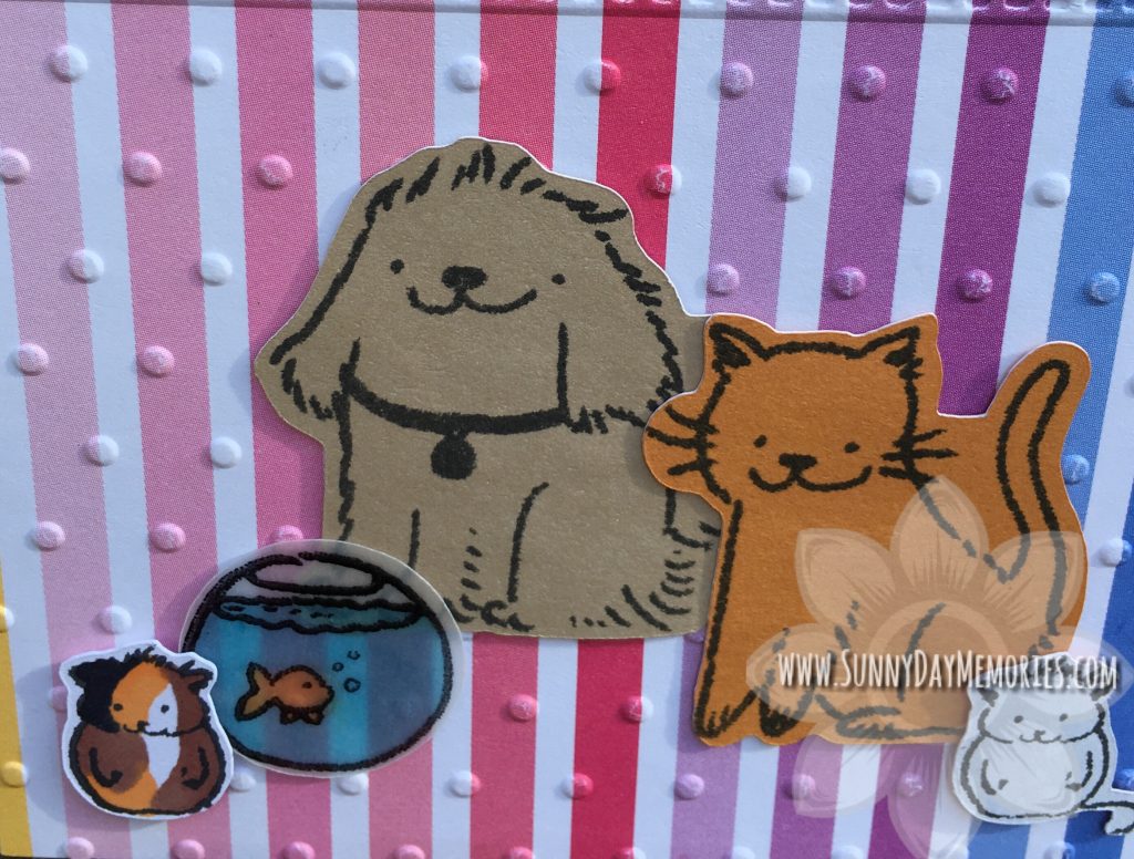 Closeup of Paper Pet Pals Thank You Card