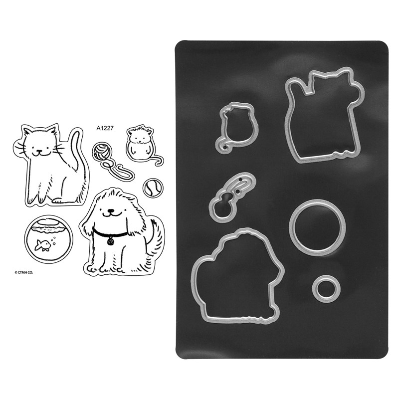 Paper Pet Pals Stamp Set + Dies