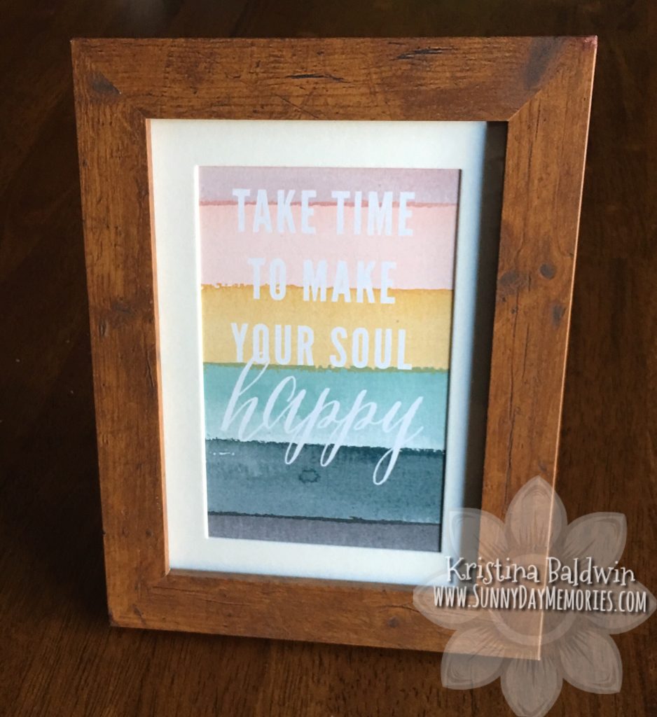 CTMH Framed Quote Card from Craft with Heart Subscription