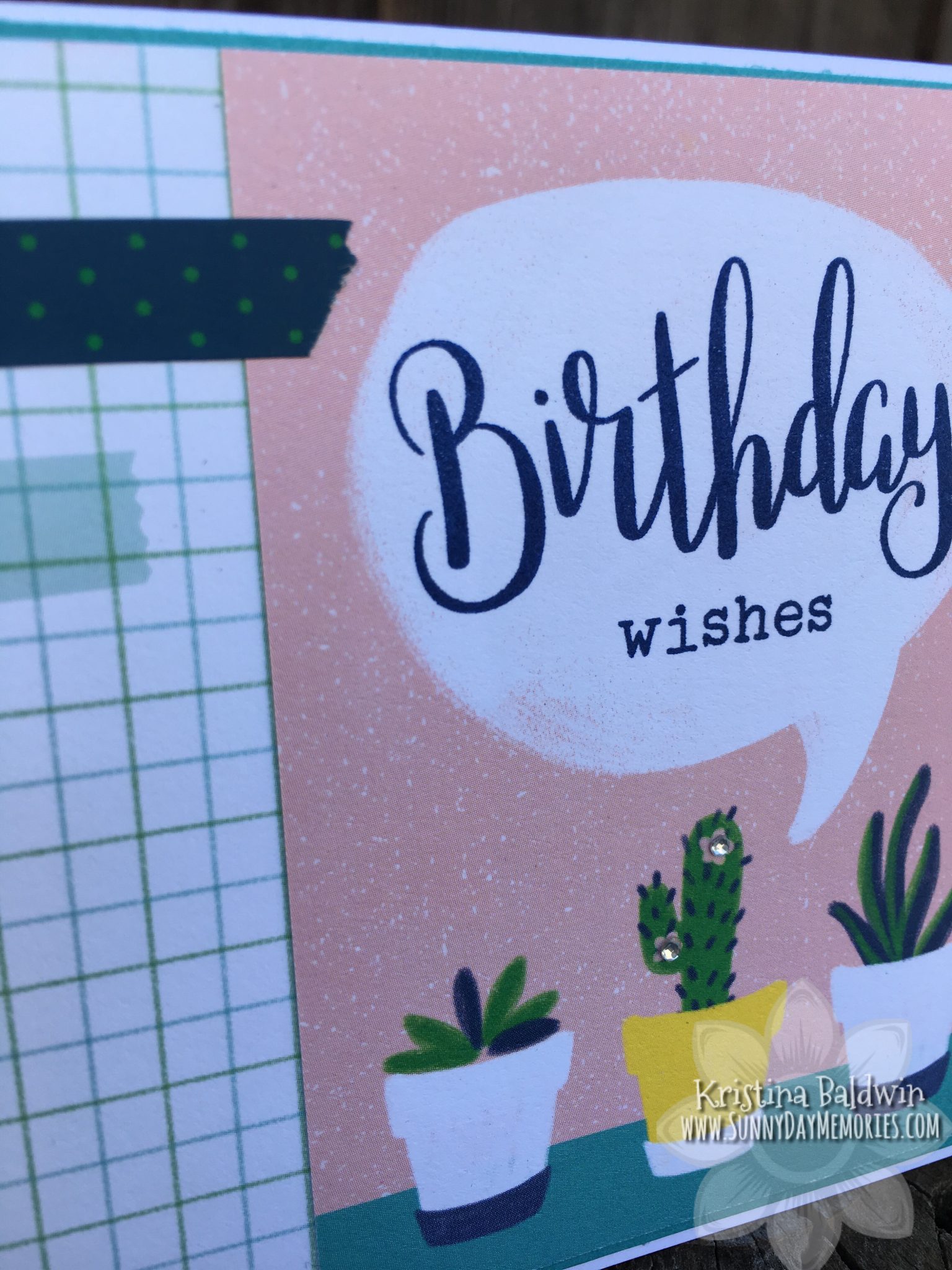 Birthday Wishes PML Card Closeup