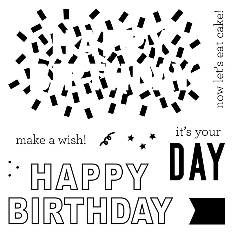 CTMH Birthday Confetti Stamp Set