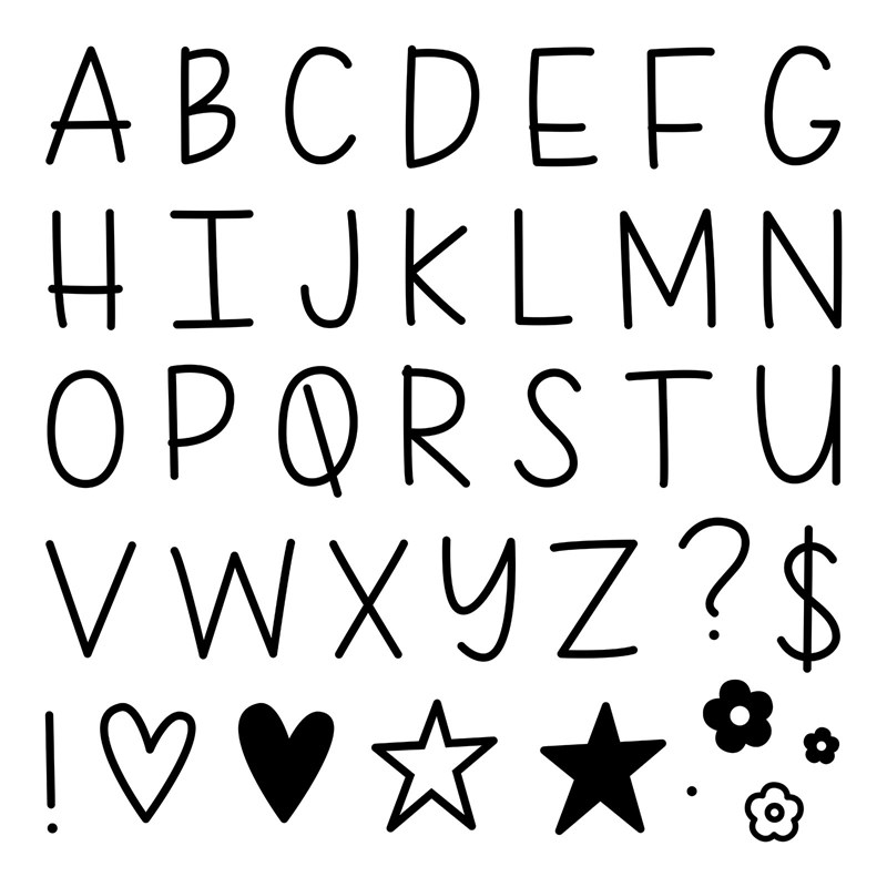 CTMH Erin's Hand Alphabet Stamp Set