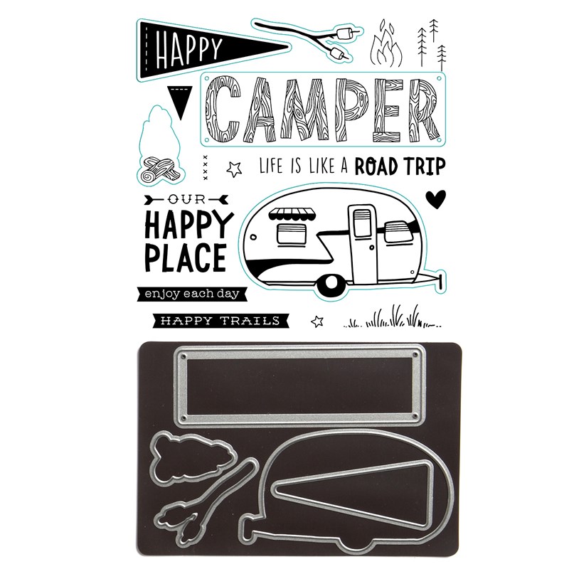 CTMH Happy Trails Stamp Set with Thin Cuts Dies