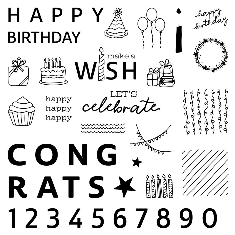 CTMH Birthday Joy Stamp Set