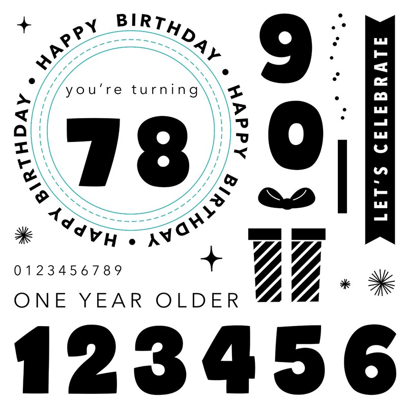 CTMH One Year Older Stamp Set