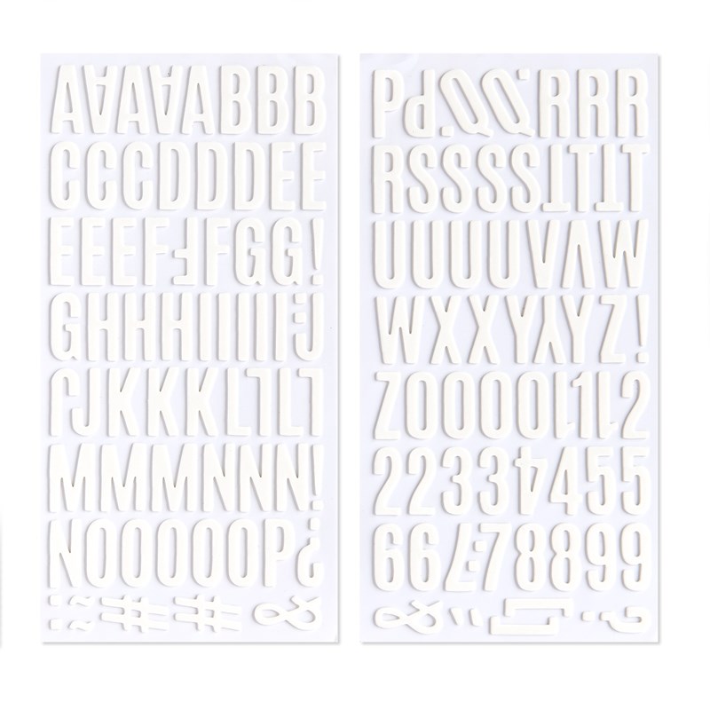 CTMH White Alphabet Foam Stickers