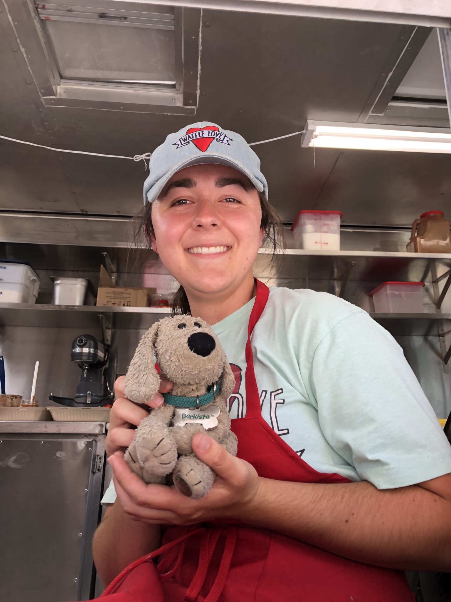 Brown visits Waffle Love Truck