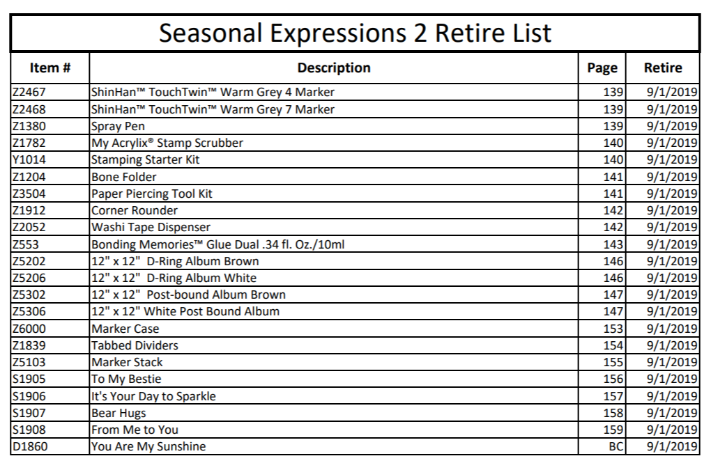 CTMH 2019 Seasonal Expressions 2 Retirement List Page 7