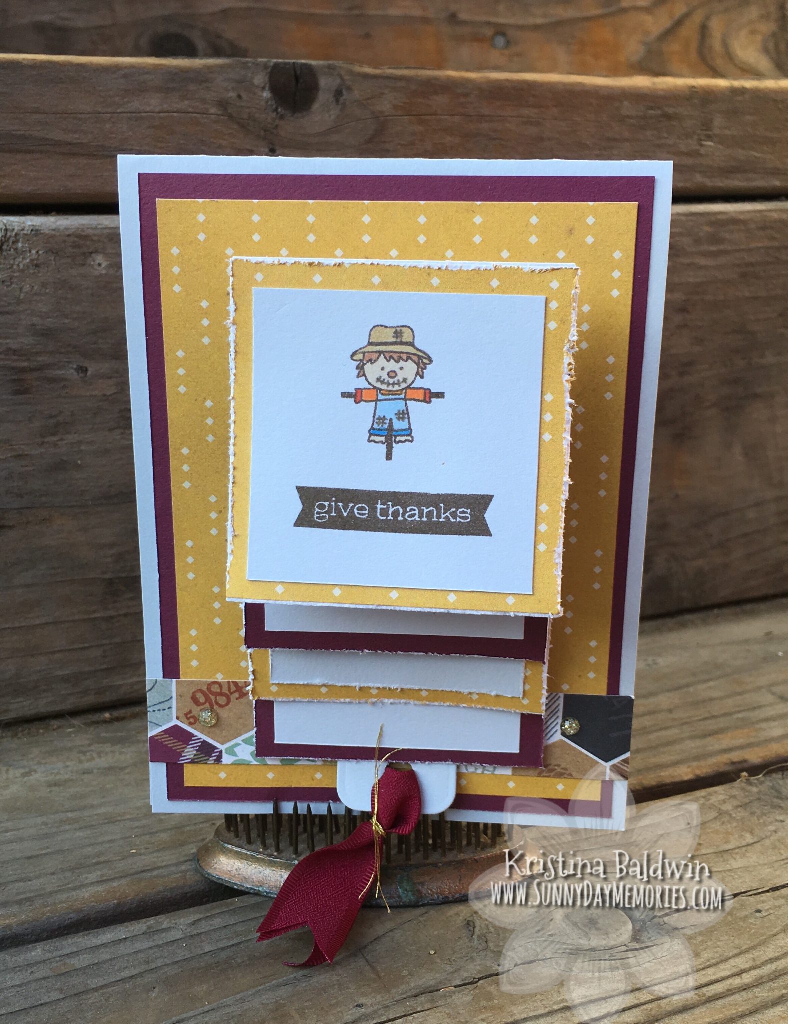 CTMH Giving Thanks Waterfall Card