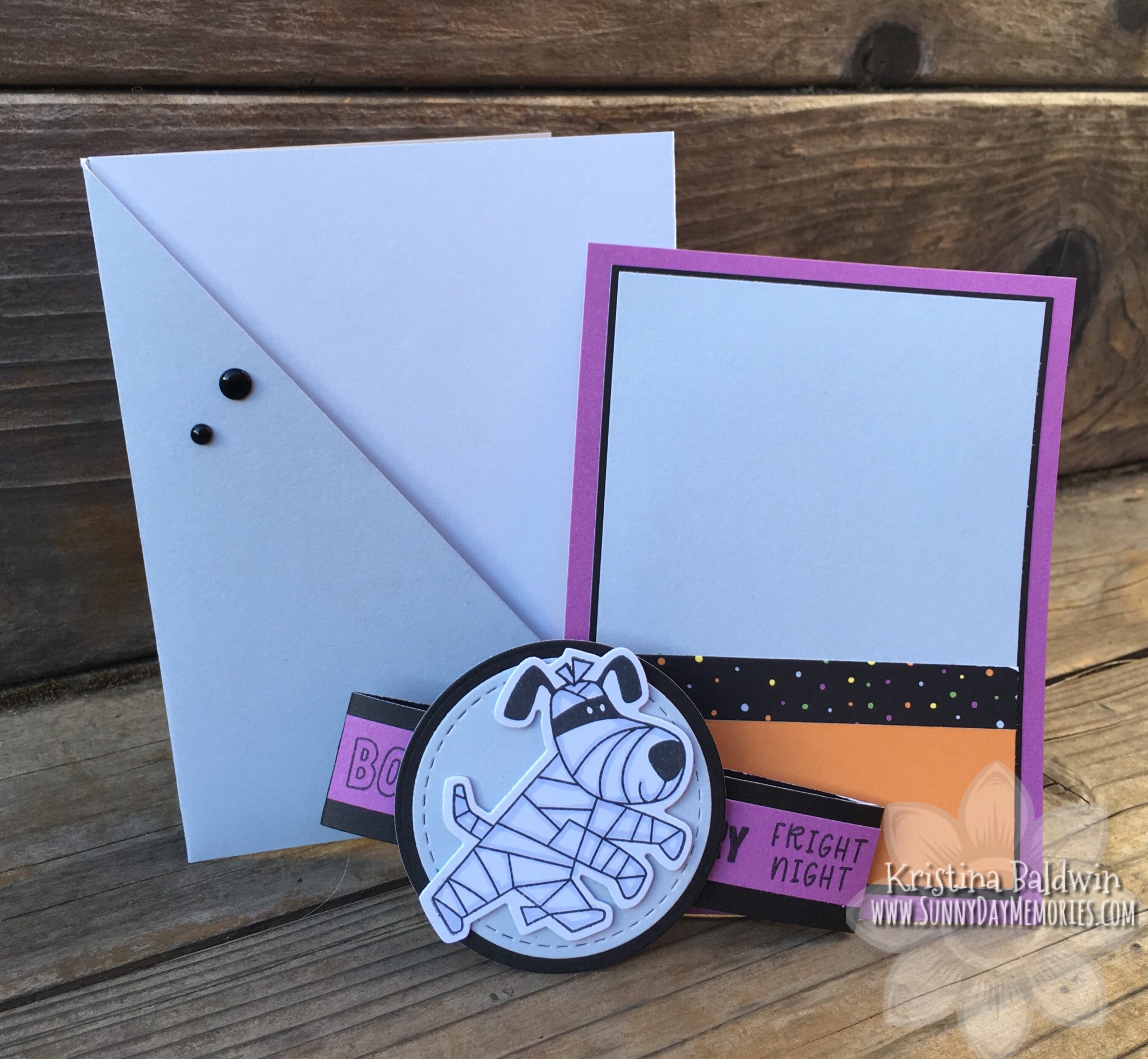 CTMH Frightful Friends Double Pocket Card Pieces