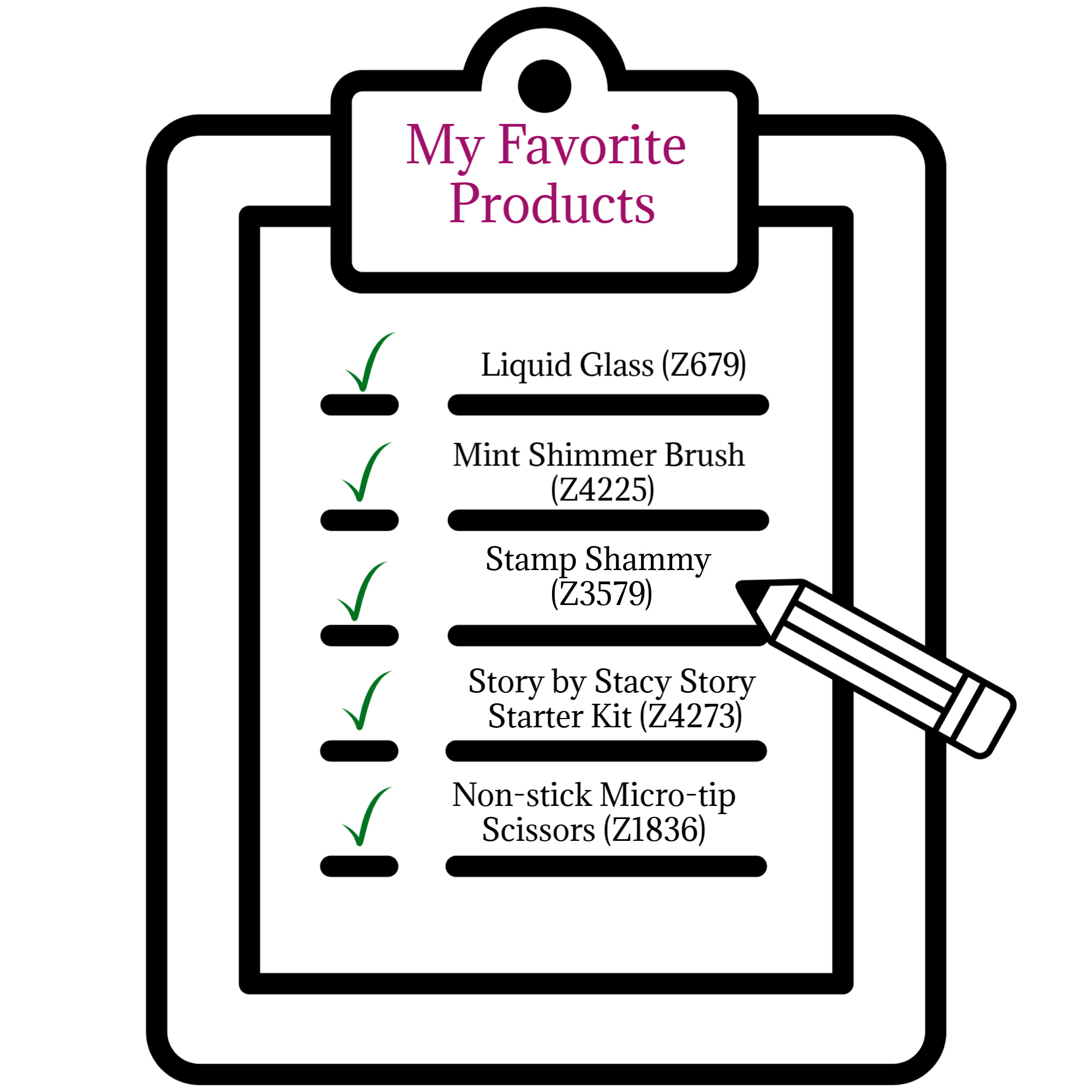 Favorite CTMH Products Checklist